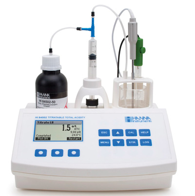 哈納微電腦總酸度滴定-pH/mV測定儀【葡萄酒行業】HI84502